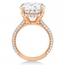 Oval Lab Diamond Bridal Set 14K Rose Gold (9.77ct)