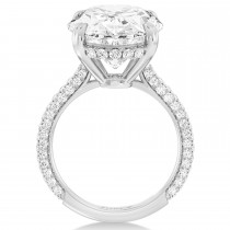 Oval Lab Diamond Bridal Set 14K White Gold (7.77ct)