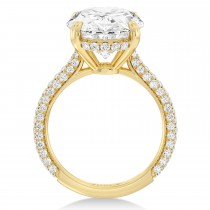 Oval Lab Diamond Bridal Set 14K Yellow Gold (4.77ct)