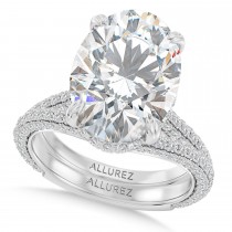 Oval Lab Diamond Bridal Set Platinum (7.77ct)