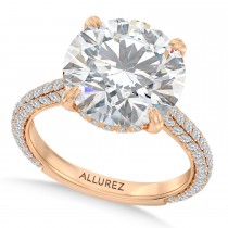 Round Lab Diamond Bridal Set 14K Rose Gold (3.77ct)