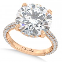 Round Lab Diamond Bridal Set 14K Rose Gold (5.77ct)