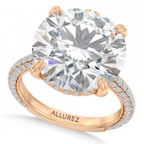 Round Lab Diamond Bridal Set 14K Rose Gold (9.77ct)