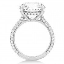 Round Lab Diamond Bridal Set 14K White Gold (3.77ct)