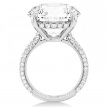 Round Lab Diamond Bridal Set 14K White Gold (9.77ct)