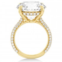 Round Lab Diamond Bridal Set 14K Yellow Gold (7.77ct)