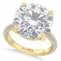 Round Lab Diamond Bridal Set 14K Yellow Gold (9.77ct)