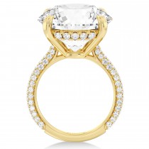 Round Lab Diamond Bridal Set 14K Yellow Gold (9.77ct)