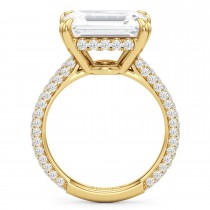 East-West Emerald Lab Diamond Bridal Set 14K Yellow Gold (5.77ct)
