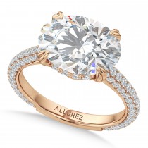 East-West Oval Lab Diamond Bridal Set 14K Rose Gold (5.77ct)