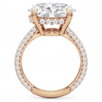 East-West Oval Lab Diamond Bridal Set 14K Rose Gold (7.77ct)