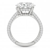 East-West Oval Lab Diamond Bridal Set 14K White Gold (4.77ct)