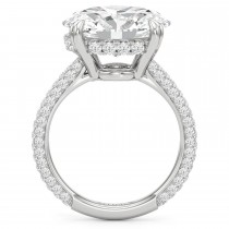 East-West Oval Lab Diamond Bridal Set 14K White Gold (7.77ct)