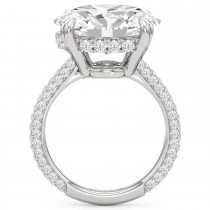 East-West Oval Lab Diamond Bridal Set 14K White Gold (9.77ct)