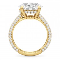 East-West Oval Lab Diamond Bridal Set 14K Yellow Gold (4.77ct)
