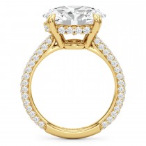 East-West Oval Lab Diamond Bridal Set 14K Yellow Gold (5.77ct)