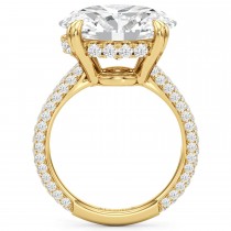 East-West Oval Lab Diamond Bridal Set 14K Yellow Gold (9.77ct)