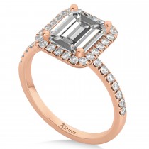 Emerald Cut Lab Grown Diamond Engagement 14k Rose Gold (3.32 ct)