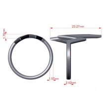 Heartbeat Pulse Vital Sign Fashion Ring Plain Metal 14k White Gold