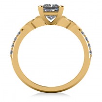 Princess Cut Diamond Celtic Knot Engagement Ring 18k Yellow Gold 1.50ct