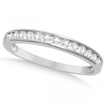 3 Stone Diamond Engagement Ring & Band Bridal Set 14K White Gold 1.00ct