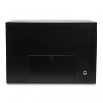 WOLF Heritage Men's Double Watch Winder w/ Storage Glass Cover Removable Travel Case