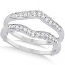 Ladies Diamond Ring Guard, Enhancer in 14K White Gold 0.25ctw