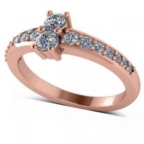 Diamond Accented Two Stone Ring 14k Rose Gold (0.51ct)