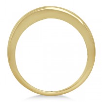 Men's Channel Set Diamond Wedding Ring 14K Yellow Gold 0.75ctw
