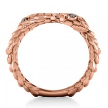 Diamond Double Snake Fashion Ring 14k Rose Gold (0.04ct)