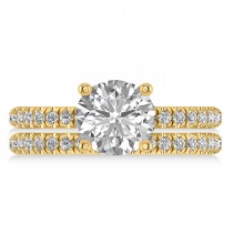 Diamond Round-Set Semi-Eternity Bridal Set 14k Yellow Gold (2.62ct)