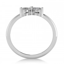 Diamond Marquise Flower Ring 14k White Gold (0.60 ctw)