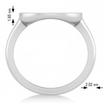 Scorpio Disk Zodiac Ring 14k White Gold