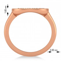 Diamond Scorpio Zodiac Disk Ring 14k Rose Gold (0.11ct)