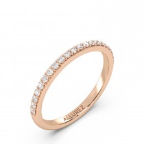 Lab Diamond Pave Wedding Band Ring 14K Rose Gold (0.22ct)