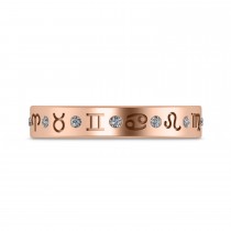 Diamond Zodiac Signs Ring 14K Rose Gold (0.16ct)