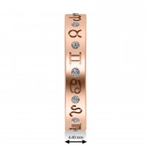 Diamond Zodiac Signs Ring 14K Rose Gold (0.16ct)