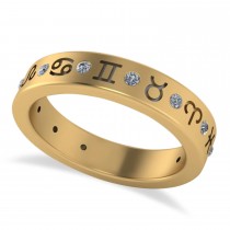 Diamond Zodiac Signs Ring 14K Yellow Gold (0.16ct)
