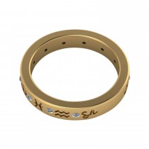 Diamond Zodiac Signs Ring 14K Yellow Gold (0.16ct)