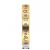 Diamond Zodiac Signs Ring 14K Yellow Gold (0.16ct)