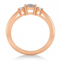 Cushion Lab Grown Diamond Three-Stone Engagement Ring 14k Rose Gold (1.14ct)