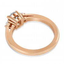 Cushion Lab Grown Diamond Three-Stone Engagement Ring 14k Rose Gold (1.14ct)