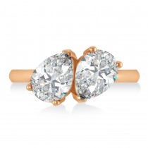 Pear/Pear Lab Grown Diamond Toi et Moi Ring 18k Rose Gold (4.00ct)