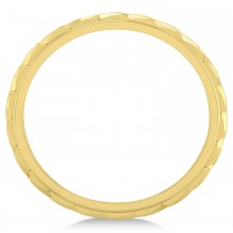Men's Braided Band Eternity Ring 18k Yellow Gold