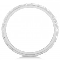 Men's Braided Band Eternity Ring Platinum