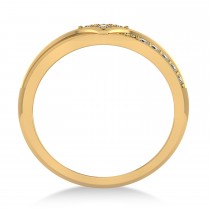 Diamond Gents Ring/Wedding Band For Men 14k Yellow Gold (0.30ct)