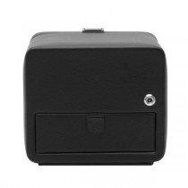 WOLF Windsor Men's Single Watch Winder in Faux Leather with Glass Front Cover
