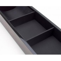 WOLF Meridian Top Tray Wooden Valet Tray with 3 Compartments for Accessory Storage 3 Colors