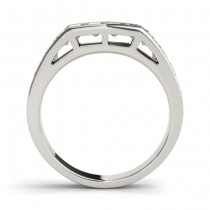 Diamond Princess-cut Channel Wedding Band Palladium 1.20ct
