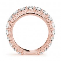 Luxury Diamond Eternity Wedding Ring Band 18k Rose Gold 2.61ct